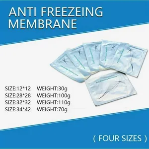 Vente en gros 100pcs Membrane anti-congélation COOL PAD COOL CRYOTHERAPE Membranes 12 * 12cm 28 * 28cm 34 * 42cm 32 * 32cm # 03