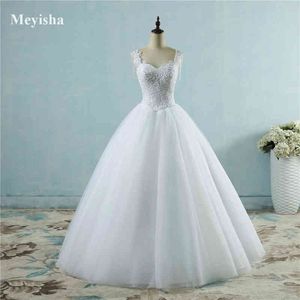 26w dresses achat en gros de ZJ9082 ivoire blanc princesse balle jolie dentelle perles perles manches deux épaule robes de mariage robe de mariée taille W H0105