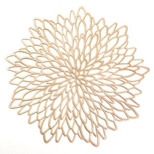 4 Gold Silver PVC Placemat Dining CM Mat Washable Wedding Party Packs Flower Design Coaster Decorative Table Pad