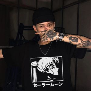 T shirt voor mannen zeeman maan anime kleding manga tsukino usagi grafische tshirt unisex tee losse Harajuku extra grote t shirts tops