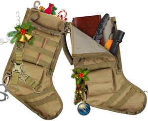 molle dergisi torbalar toptan satış-Asılı Taktik Molle Baba Noel Çorap Çantası Damperli Bırak Kılıfı Yardımcı Saklama Çantası Askeri Savaş Avcılık Dergisi Kılıfı EWA11558