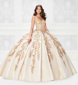 Projektant Suknia Balowa Quinceanera Dresses Aplikacje Zroszony Borset Corset Prom Dress Gorgeous Princess Party Suknie Lace Up Back