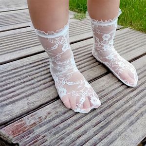 usar calcetines altos al por mayor-Summer Baby Socks Lace Girls Socks Princess Long Kids Socks Sweet Knit Rodilla High Sock Baby Ropa para bebés Desgaste B3989 Y2