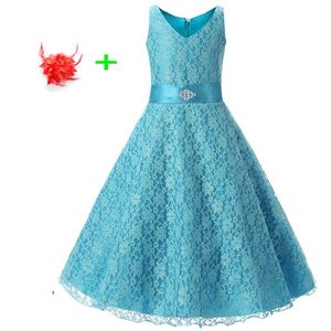boyut 14 çocuk parti elbiseleri toptan satış-Kızın Elbiseleri Çocuklar Parti Prenses Giyim Çiçek Kız Düğün Çocuk Elbise Büyük Boy Yıllar Kızlar Giysileri Tüm Dantel