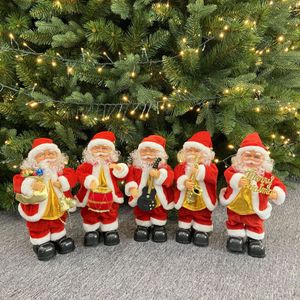 Electric Santa Claus Musical Instrument Christmas Ornaments Hotel Shopping Mall Christmas Decorations Children Gifts w