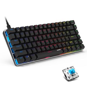 ingrosso ajazz ak33 rgb.-Ajazz AK33 Meccanico Key RGB retroilluminato Gaming Keyboard Anti Spill Game Player Blue and Black Switch