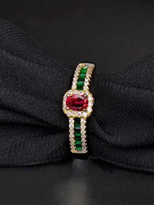 Gift Sapphire Ruby edelsteen ringen voor vrouwen Bruiloft Engagement Sieraden Sterling Silver