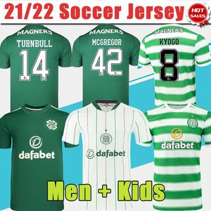 21 Celtic Soccer Jersey Home Kyogo Abada Ajeti Away Green Soccer Shirt Men Third White Turnbull Jota Bramkarza Mundury piłkarskie Dorosłych Dzieci