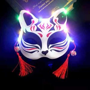 Toptan satış Aydınlık Fox Kedi Maskesi Kadın Vibrato Antik Boyalı Masquerade Cadılar Bayramı Yarım Yüz Cadılar Bayramı Oyuncaklar