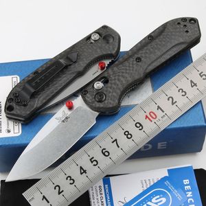 Benchmade Axis Mini Freek Tactical Folding Mes Carbon Fiber Handle S90V Blade Outdoor Camping Hunting Survival Pocket Utility EDC Tools Rescue Messen