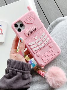 Cute Mobile Phone Pink love heart kid girl gift soft silicone cases for iphone Pro X Plus XS XR Max Cover