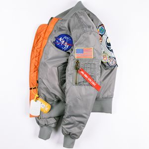 vestes d'aviateurs achat en gros de Jacket conjoint NASA alpha martin hiver épaissie aviateur coton manteau pour hommes et femmes Apollo