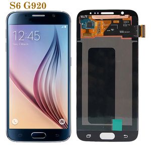 Geen frame Getest Originele Super Amoled Panelen voor Samsung Galaxy S6 LCD G920F G920FD G920FQ G920I G920A G920T Display Touch Screen Digitizer Vervanging