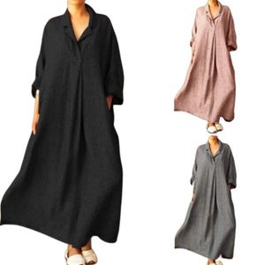 Casual Jurken Plus Size Voor Vrouwen XL XL Sukienka Bat Wing Sleeve Jurk Extra grote lange diepe dompelende halslijn Robe