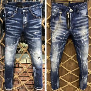 última moda hip hop venda por atacado-2021 Designer Listagem mais recente magro para homens rasgados buracos jeans motocicleta motocicleta jeans calças de marca de moda hip hop mens