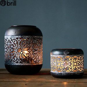 Wholesale old candle holder for sale - Group buy Candle Holders Old Retro Hollow Iron Table Candlestick Tealight El Velas Aromaticas Decorativas Bougeoir Gift