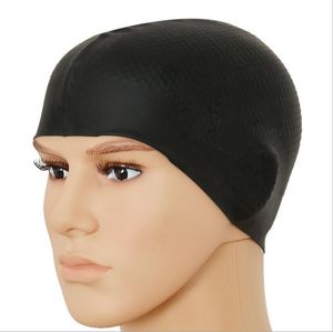 長い髪の女性の男性の女の子のためのシリコーンの水泳の帽子防水水着の帽子の女性バスダイビングサーフィンフード帽子大人の耳の保護の柔軟な帽子卸売