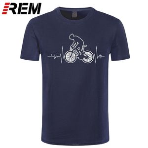 Wholesale bike shirts funny resale online - REM Mountain Biking MTB T Shirt Brand Clothes Bicycles shirt Mountain Bike Heartbeat Funny Bicycle Cycling Gift T Shirt