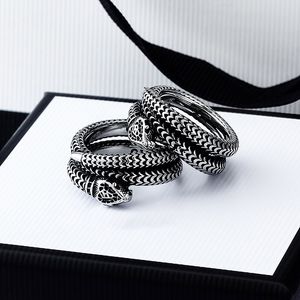 Klasyczny pierścień węża dla mężczyzn Damskie Designer Great Quality w kształcie pierścieni G z pudełko Męskie Projektanci Luxur Bague