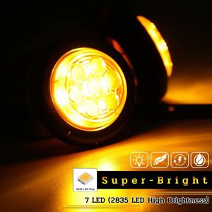 ingrosso luci ambra di indicatore di spazio libero-4x in rotondo Amber Side Marker Clearance LED Rimorchio Rimorchio Luci V Sigillatura Accessori per auto Accessori per auto