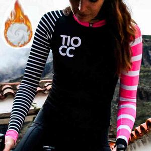roupas térmicas para mulheres venda por atacado-Ciclismo Roupas Pro Team Winter Thermal Fleece Jersey Roupas Bicicleta MTB Bicicleta Downhill Camisa Mulheres Manga Longa Uniforme Tops