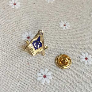 ingrosso schiene distintivo-Masonic Freemason Bavero Pins Blue Lodge Clutch Back Square e Compass Gold Rhinestone Compass Bussole Muratori gratuiti Pins Badge