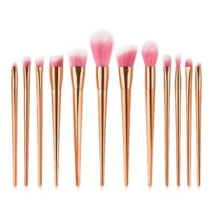 Makeup Brushes pc Rose Gold Set Tool For Eyeshadow Eyebrow Fundation Powder Concealer Blush Long Handle Maquiagem