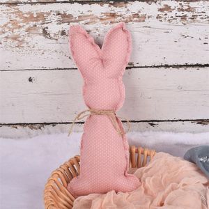 Easter Rabbit Decoration Cloth Art Plush Bunny Holiday Party Ornaments Kids Toys Gifts Home Decorations RRA11459