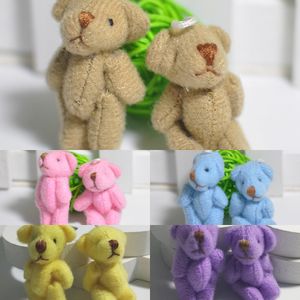 bear favor bags toptan satış-Toplu Mini Yumuşak Geleneksel Teddy Bear cm Parti Çanta Hediye Düğün Favor Bebek Duş Renk ADET Y1215