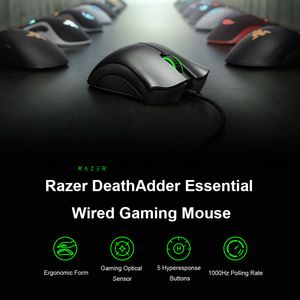 drahtgrad großhandel-Wired Gaming Mouse Deatadder Razer Mäuse V2 Wesentlicher DPI Ergonomischer professioneller optischer Sensor von professionellem Grad für Computer Laptop