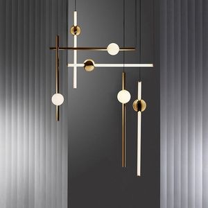 Simple Gold Plated Led Chandelier Used In Restaurants Bars Cafes Long Chandeliers Island Bedside Modern Chandeliers Pendant Lamps