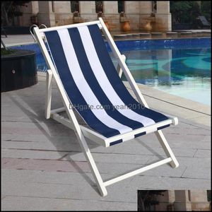 And Cam Wandelen Sports Outdoorpopus Hout Sling Stoel Blauwe Streep Lounge Chaise Bureaidee Buitenmeubilair Tuin Poolside Chairs Camp Drop Del