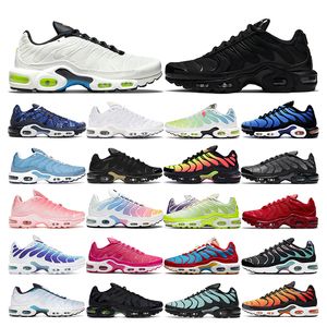 tn plus running shoes mens black White University Blue Neon Green Hyper Pastel blue Oreo women Breathable sneakers trainers outdoor sports fashion size