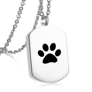 Pendant Necklaces Custom Engravable Pet Stainless Steel Memorial Urn Pendants Dog Cat Ashes Holder Cremation Necklace Jewelry