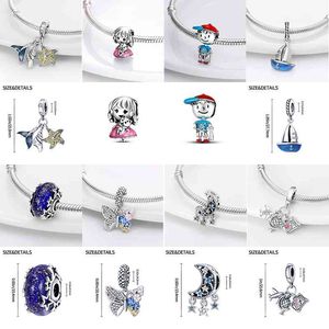 mücevher yapımı için mini takılar toptan satış-Sıcak Ayar Gümüş Charm Kolye Boncuk Mini Desny Orijinal Pandora Bilezik Için Uygun DIY Kadın Takı Yapımı