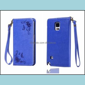 Mobiltelefonfodral Aessories Telefoner för Samsung Galaxy Note ER Case Luxury Leather Card Retro Classic Note5 Note4 Note3 Drop Leverans