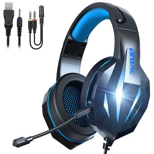 jogos w. venda por atacado-Creative J5 Head montado Headset Wired Gaming W Mic Stereo Deep Bass HiFi Earpiece Som LED Luz para telefone PC Erxung J5