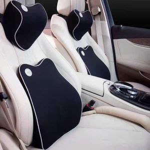 Cushion Decorative Pillow Car Neck d Memory Foam Lumbar Cushion Auto Headrest Seat Supports Waist Massage Back Pain Sets