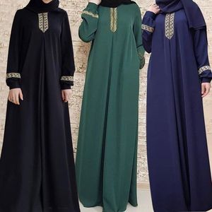 vestido marroquí dubai al por mayor-Vestidos casuales Dubai Árabe Musulmán Abaya Vestido Mujeres Modesto Kimono Imprimir Marruecos Kaftan Islam Maxi Ropa islámica Talla grande S XL