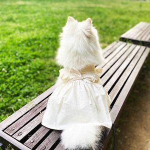 Wholesale wedding outfits for dogs resale online - New Summer Pets Clothes Handmade Teddy Wedding Puppy Clothing Spring Dresses for Dogs Skirt Clothe