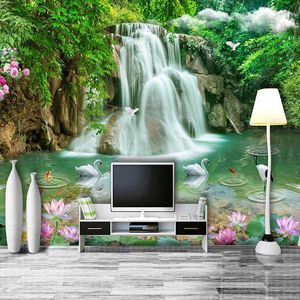 Wallpapers Custom Po Wallpaper D Waterfalls Nature Landscape Murals Living Room TV Sofa Home Decor Classic Wall Cloth Papel De Parede