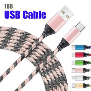 Wholesale long cables for sale - Group buy 168D High speed Quality Micro USB Charging Charger Cables M Ft M Ft M Ft Long Premium Nylon Braided TYPE C Cable Sync data Cord for Android Cellphone