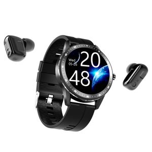 inteligente x6 al por mayor-X6 relojes inteligentes TWS Bluetooth auricular in1 ritmo cardíaco Monitor de presión arterial Deporte SmartWatch Fitness Reloj BT Pulsera impermeable Pulsera para Android iOS