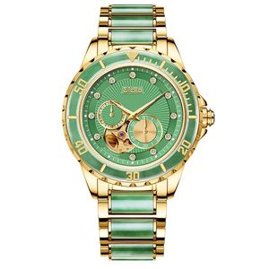 jade função venda por atacado-Relógios de pulso Jade Watch Men Automatic Mechanical Sapphire Multi Função Mulheres High End Feminino Clock