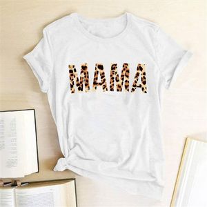 Wholesale clothes for mothers for sale - Group buy Leopard Letter Mama Print And Mens Tops Women Short Sleeve Loose Casual Mom Tee Femme For Mother Clothes Mothers Day