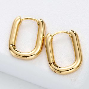 custom geometric hoop real gold plated mil fine jewelry mil huggie hinged earrings for women jewelry