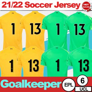 sarı kaleci forması toptan satış-Laik Kuş Kaleci Jersey Yeşil Futbol Gömlek Futbol Üniforması Sarı