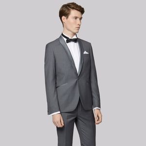 ingrosso tuxedo grigio su misura-Abiti da uomo su misura per wear wear wear sposo smoking carbone grigio grigio tuta