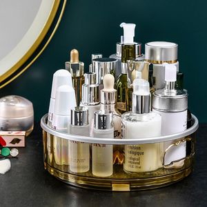 Storage Boxes Bins Rotation Cabinet Organizer Spice Drink Cosmetic Rack Transparent For Kitchen Bathroom