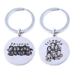 Wholesale tv keys for sale - Group buy TV Show Friends th Anniversary Rachel Monica Phoebe Ross Chandler Joey Stainless Steel Keychain Key Chains Keyring Gift
